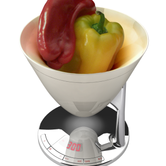  Casa Bugatti Uma electronic scale with timer, red - 3