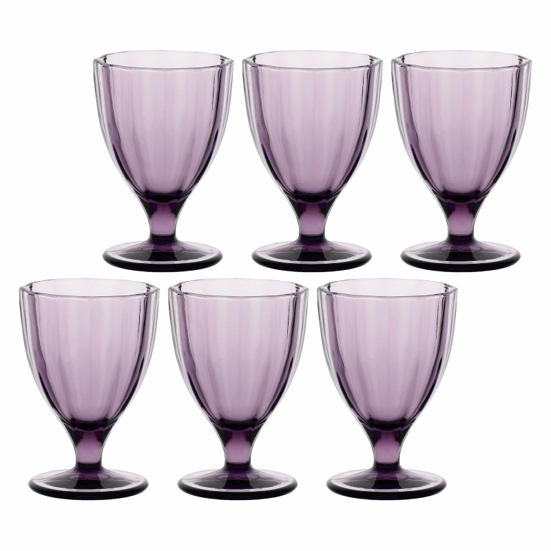  Set of 6 Rose&Tulipani Amami Amethyst glasses 300 ml