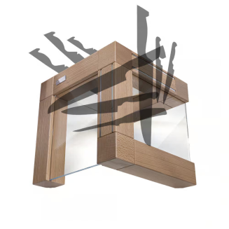 Artelegno Grand Prix magnetic beech wood knife block - 4