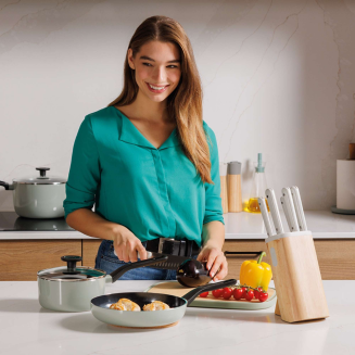 Zestaw garnków non-stick BergHOFF Glints Sage 7 częściowy - 7