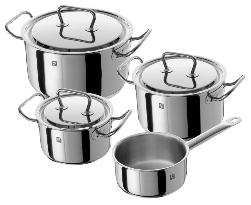 Set of 4 Zwilling Twin Classic polished pots