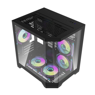 Obudowa komputerowa Darflash FT350 + 5 wentylatory aRGB (czarny) - 9