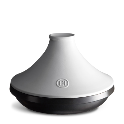  Emile Henry Delight tagine dish, 4l, black and white, induction