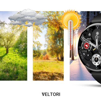 Smartwatch VELTORI VT160-1 Czarny Pasek Silikonowy - 19
