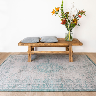  Louis de Poortere Fading World Medallion jade oyster rug - 11