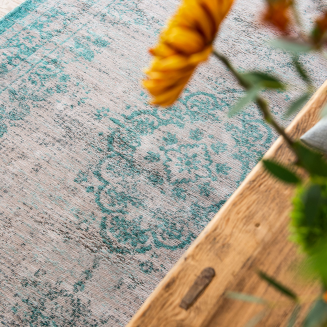  Louis de Poortere Fading World Medallion jade oyster rug - 8