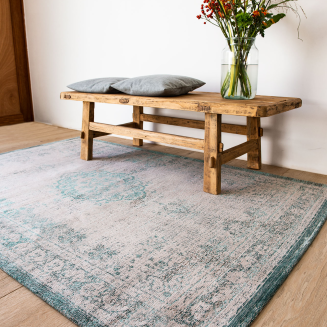  Louis de Poortere Fading World Medallion jade oyster rug - 13