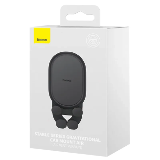 Uchwyt samochodowy grawitacyjny Baseus Stable do kratki wentylacyjnej (czarny) - 5