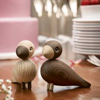  Kay Bojesen Lovebirds wooden figurines - 2 pieces - 7