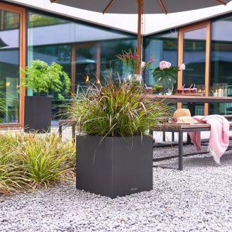  Lechuza Canto Stone 40 cube white quartz flowerpot - 8