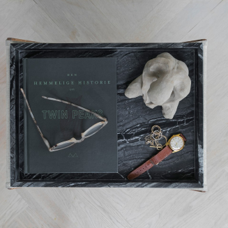 Taca dekoracyjna Mette Ditmer Denmark Marble Large Black - 5