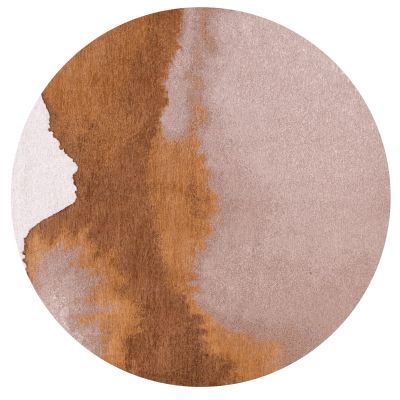  Louis de Poortere Meditation Lagoon Chestnut round rug