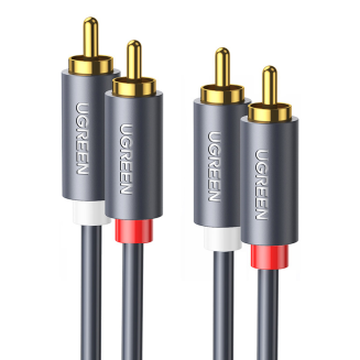 Przewód 2x RCA (Cinch) do 2x RCA (Cinch) UGREEN AV104 2m (czarny) - 2
