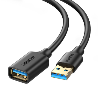 Kabel USB 3.0, USB-A męski do USB-A żeński przedłużający UGREEN  US129  2m (czarny) - 2