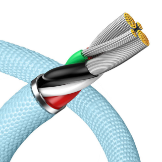 Kabel USB do iP Baseus Crystal Shine, 2.4A, 1.2m (niebieski) - 6