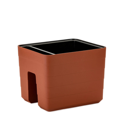 Balkonowa donica samo-nawadniająca Plastia Berberis 26x30 cm cynamonowy