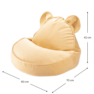  Wigiwama Bear Velvet Salted Caramel Children's Pouf - 2