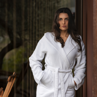  Graccioza Melody Fog hooded bathrobe - 3