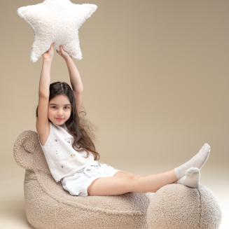  Wigiwama Bear Teddy Biscuit Children's Pouf - 6