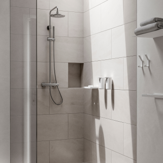 Zone Denmark Rim White Shower Shelf 22cm - 6