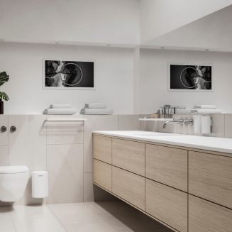 Zone Denmark Rim White Shower Shelf 22cm - 2