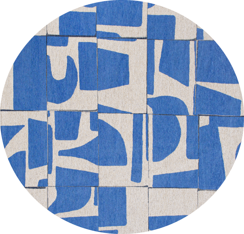  Round Louis de Poortere Craft Papercut campanula rug