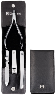  Zwilling Twinox manicure set - taupe, leather case, 4 pieces - Taupe