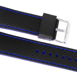 Pasek silikonowy CZARNO-GRANATOWY U17-20-4 - 4