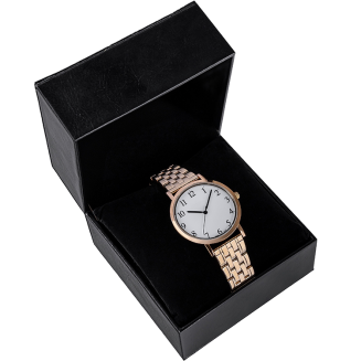 Pudełko na zegarek eko skóra czarno-czerwone PBES-1 - 3