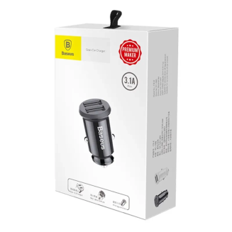 Ładowarka samochodowa Baseus Grain 2x USB 5V 3.1A (czarna) - 6