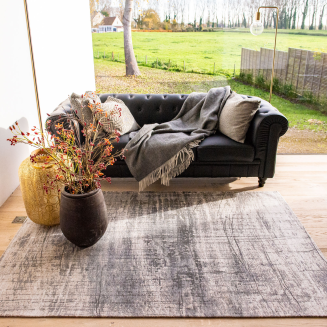  Louis de Poortere Mad Men Griff jersey stone round rug - 5