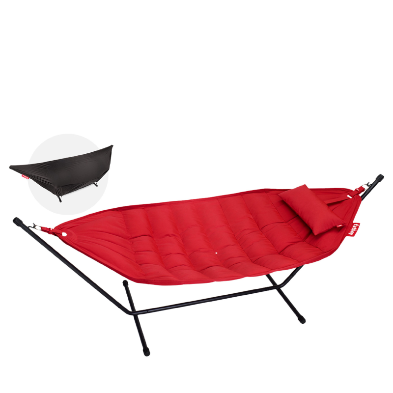  Fatboy Headdemock Superb Deluxe Red hammock with black stand