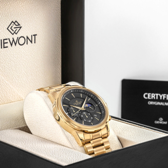 Zegarek Męski Giewont Chronograph Sapphire Złoto Czarny GW9460-B4 - 7