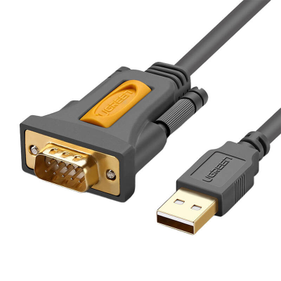 Kabel UGREEN CR104 USB-A-DB9 RS-232 2m (czarny)