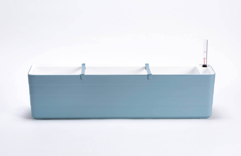 PLASTIA BERBERIS Donica samonawadniająca prostokątna 80x20 cm błękitny