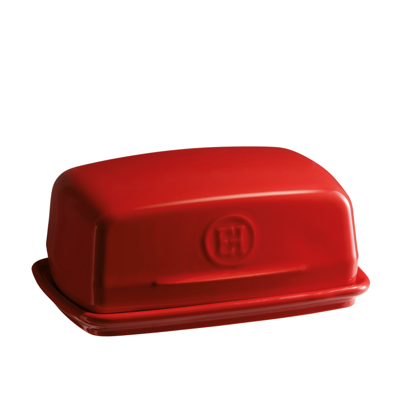  Emile Henry red ceramic butter dish