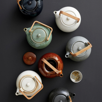  Stoneware jug with strainer Bitz Dark blue 1.2l - 6