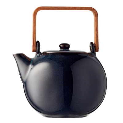  Stoneware jug with strainer Bitz Dark blue 1.2l