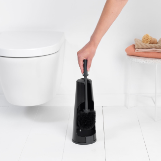  Set of 3 Brabantia ReNew Matt Black toilet accessories - 4