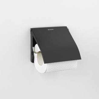  Set of 3 Brabantia ReNew Matt Black toilet accessories - 7