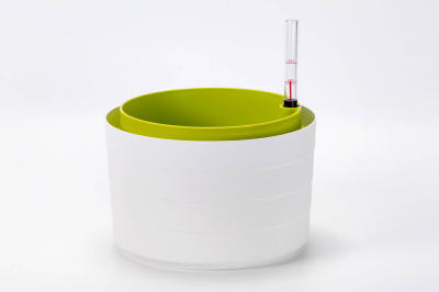 PLASTIA BERBERIS Donica samonawadniająca okrągła 30 cm biały