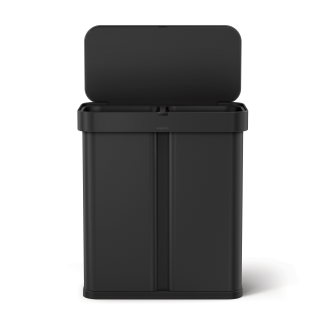 Kosz dwukomorowy Simplehuman Sensor z czujnikiem ruchu i głosu 58l czarny - 5