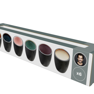 Set of 6 pieces of Bitz Black mix espresso cups 90 ml - 6