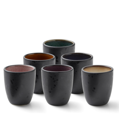 Set of 6 pieces of Bitz Black mix espresso cups 90 ml