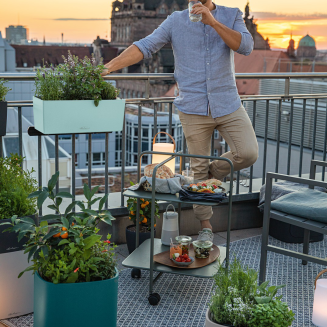 Lechuza Pila Color 35 planter light gray - 8