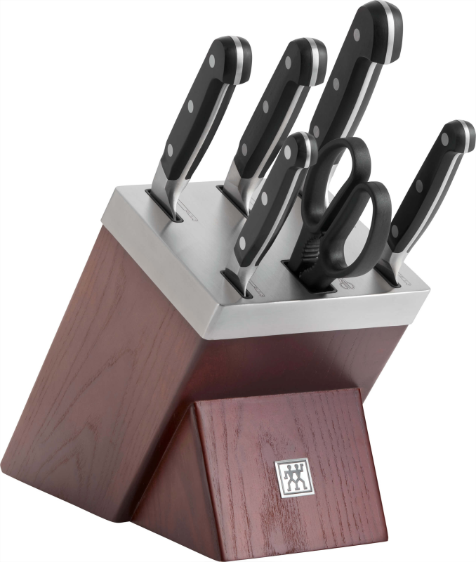  Set of 5 knives in a Zwilling Pro self-sharpening block