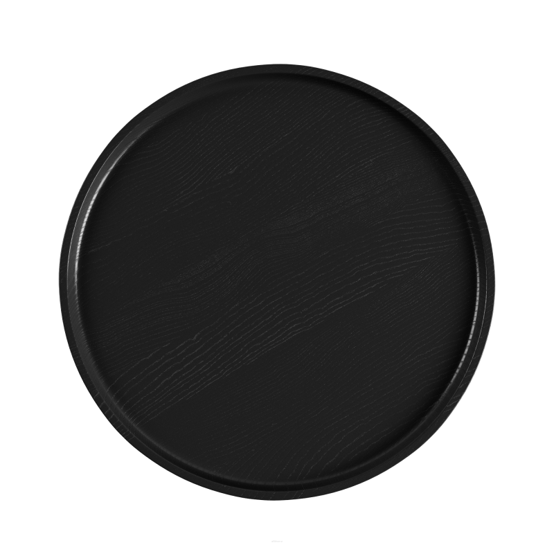  SACKit Serving Tray dark stained ash pouf