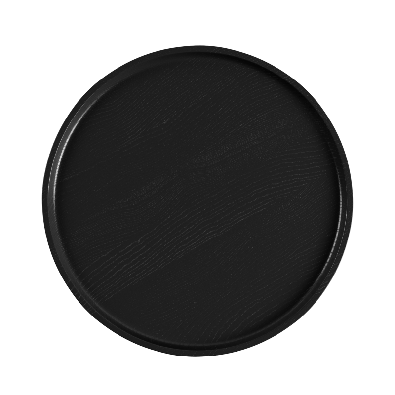  SACKit Serving Tray dark stained ash pouf