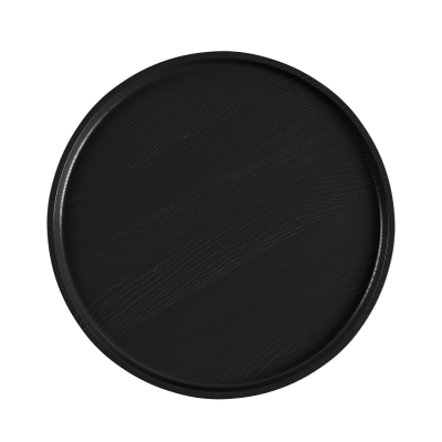  SACKit Serving Tray dark stained ash pouf