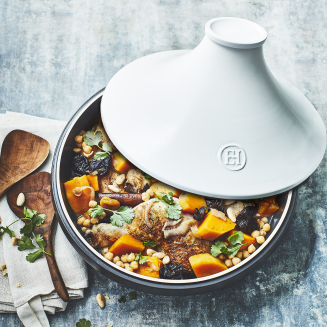  Tagine dish Emile Henry Delight 2l black and white induction - 5